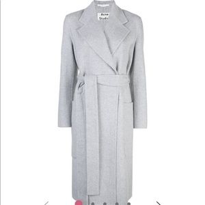 Acne Studio Grey Belted Coat